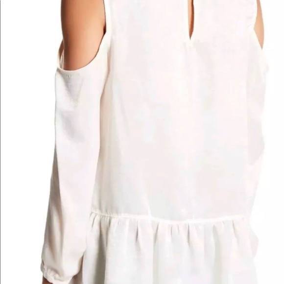 Harlowe & Graham Cold Shoulder Peplum Blouse S - Picture 4 of 8